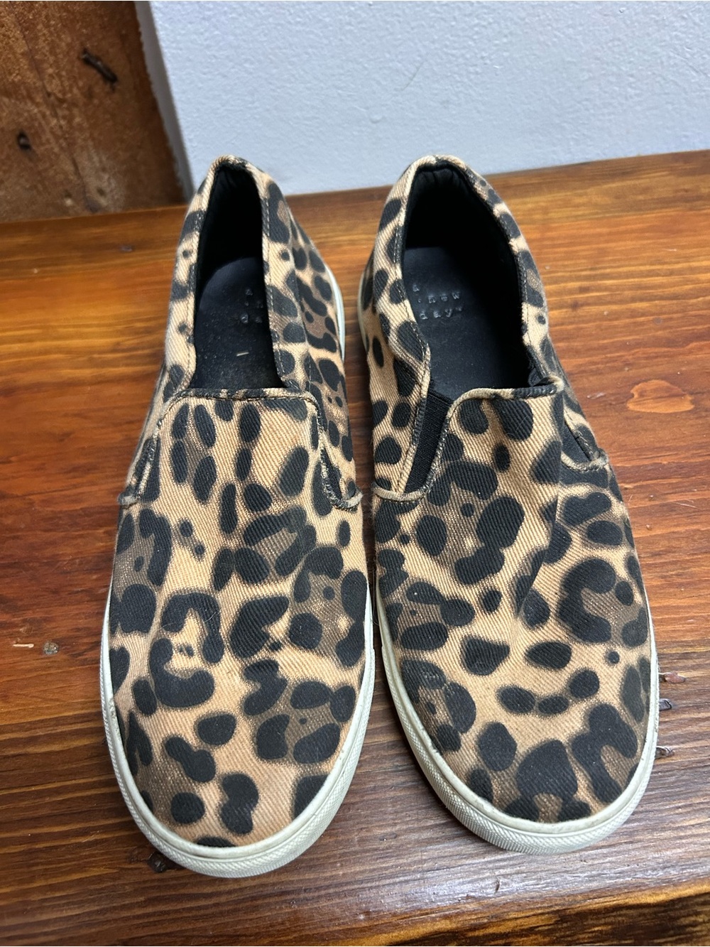 a new day Leopard Print Slip-On Sneakers - Tan & Black